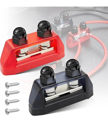 BBS25P Recoil Bus Bar 2 x 1/4 Studs Terminals Power Distribution Block