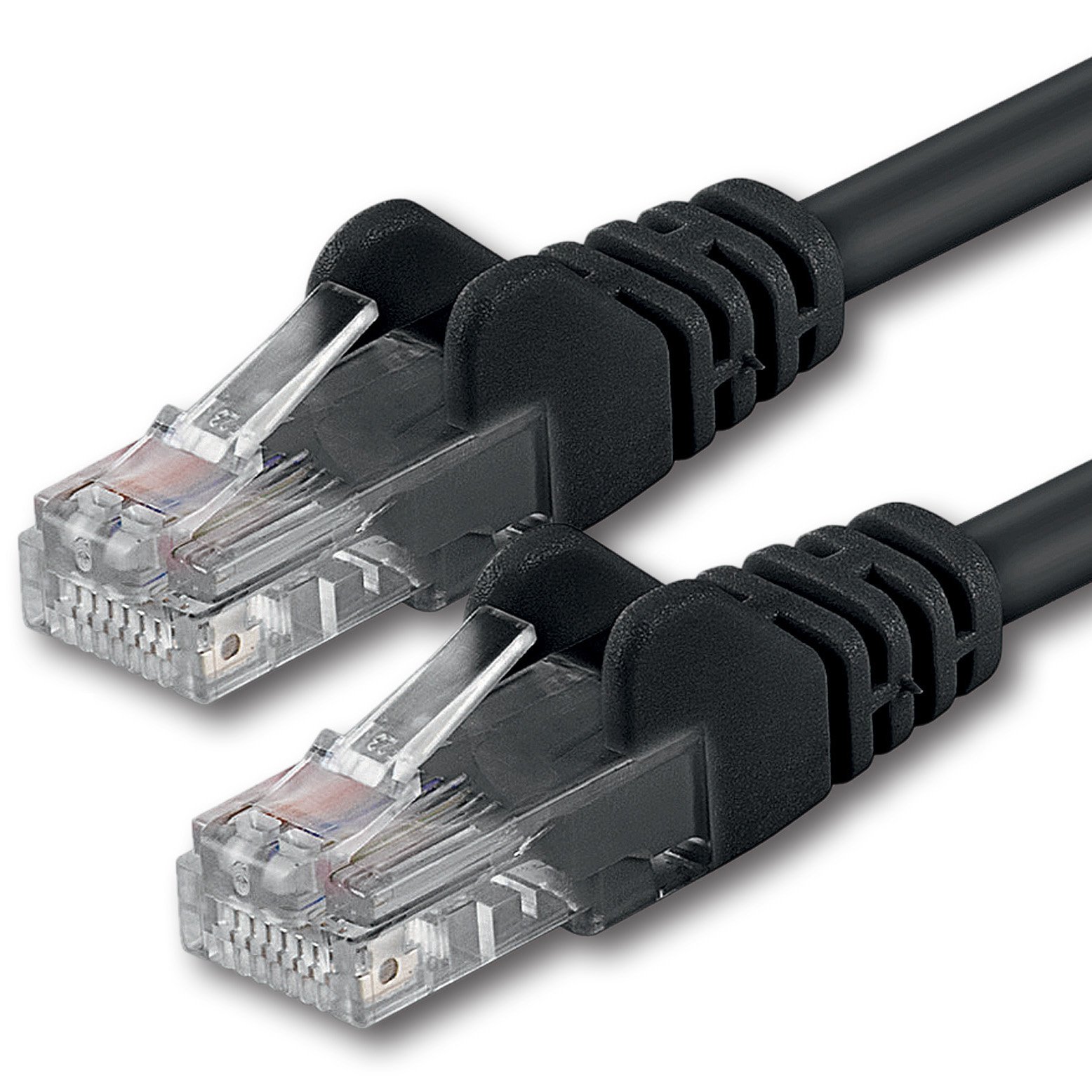 1aTTack.de 2m - black - 1 piece - CAT.6 CAT6 Ethernet LAN network cable 1000 Mbit/s patch cable