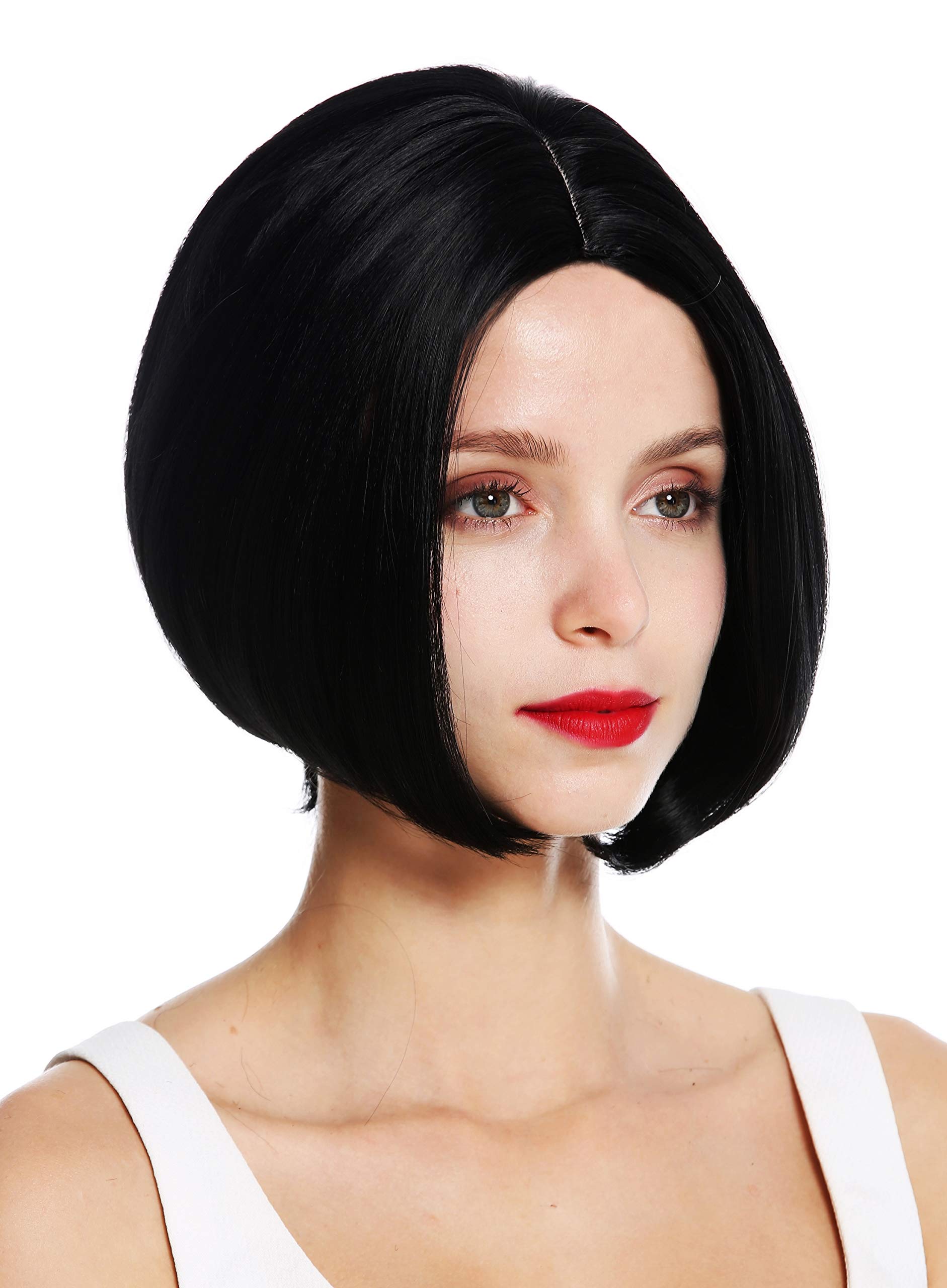WIG ME UP - VK-54-1 quality women's wig short long bob parting sleek black