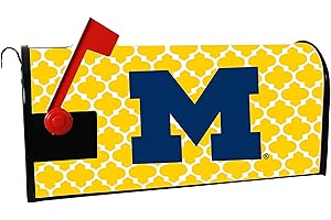 R AND R IMPORTS Michigan Wolverines Moroccan Pattern Magnetic Mailbox Cover Officially Licensed Collegiate Product