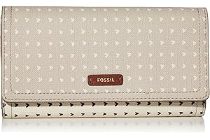 Fossil Women's Logan Leather RFID-Blocking Flap Clutch Wallet