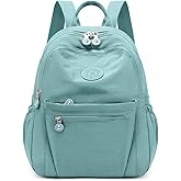 Backpack Purse for Women Ladies Nylon Bag Casual Daypack Travel Shopping Pack (A Style Light Green)