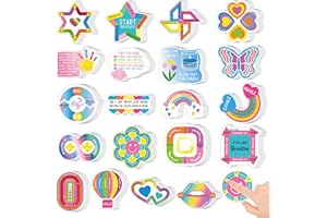 Engrowtic 180 Pcs Anxiety Sensory Stickers Sensory Strips Mindfulness Sticker Calm Stickers Anxiety Stickers Adhesive Textured Strips Tactile Fidget Tape for Classroom School Desk Adults Teens(Fresh)