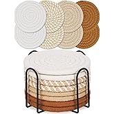 Amazon.com: Bigmeta 8 Pcs Absorbent Drink Coasters-4 Styles Handmade ...