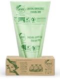 UNNI ASTM D6400 100% Compostable Bags,2.6 Gallon,100 Count,Extra Thick 0.71 Mils,Small Kitchen Trash Bags,Food Scrap Yard Waste Bags,US BPI & European VINCOTTE OK Compost Home Certified|San Francisco