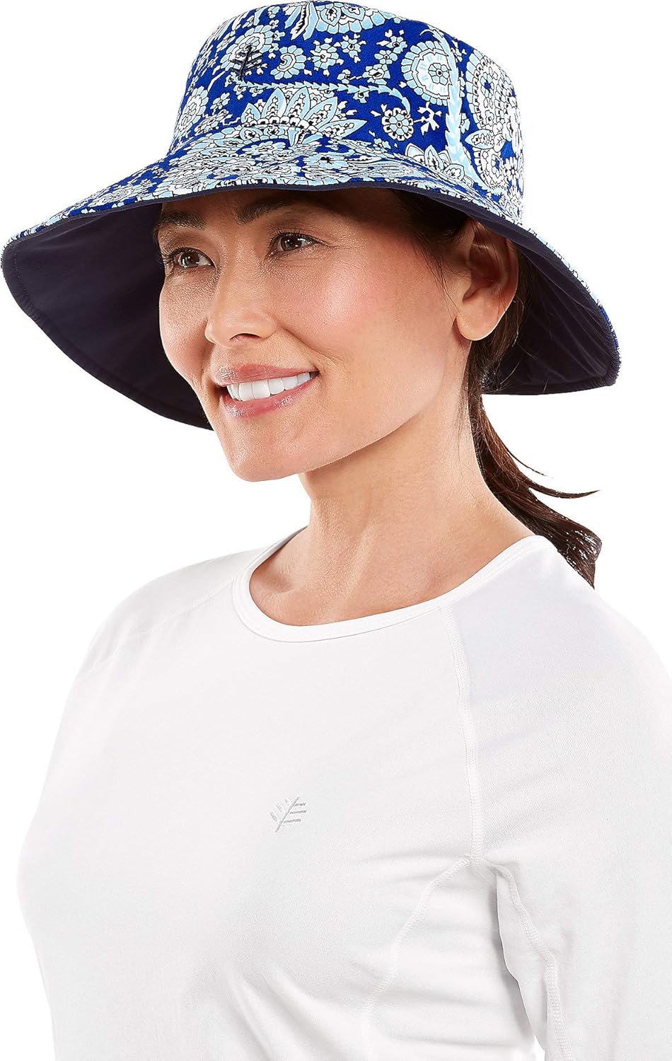 Coolibar UPF 50+ Women's Ariel Reversible Pool Hat Sun Protective