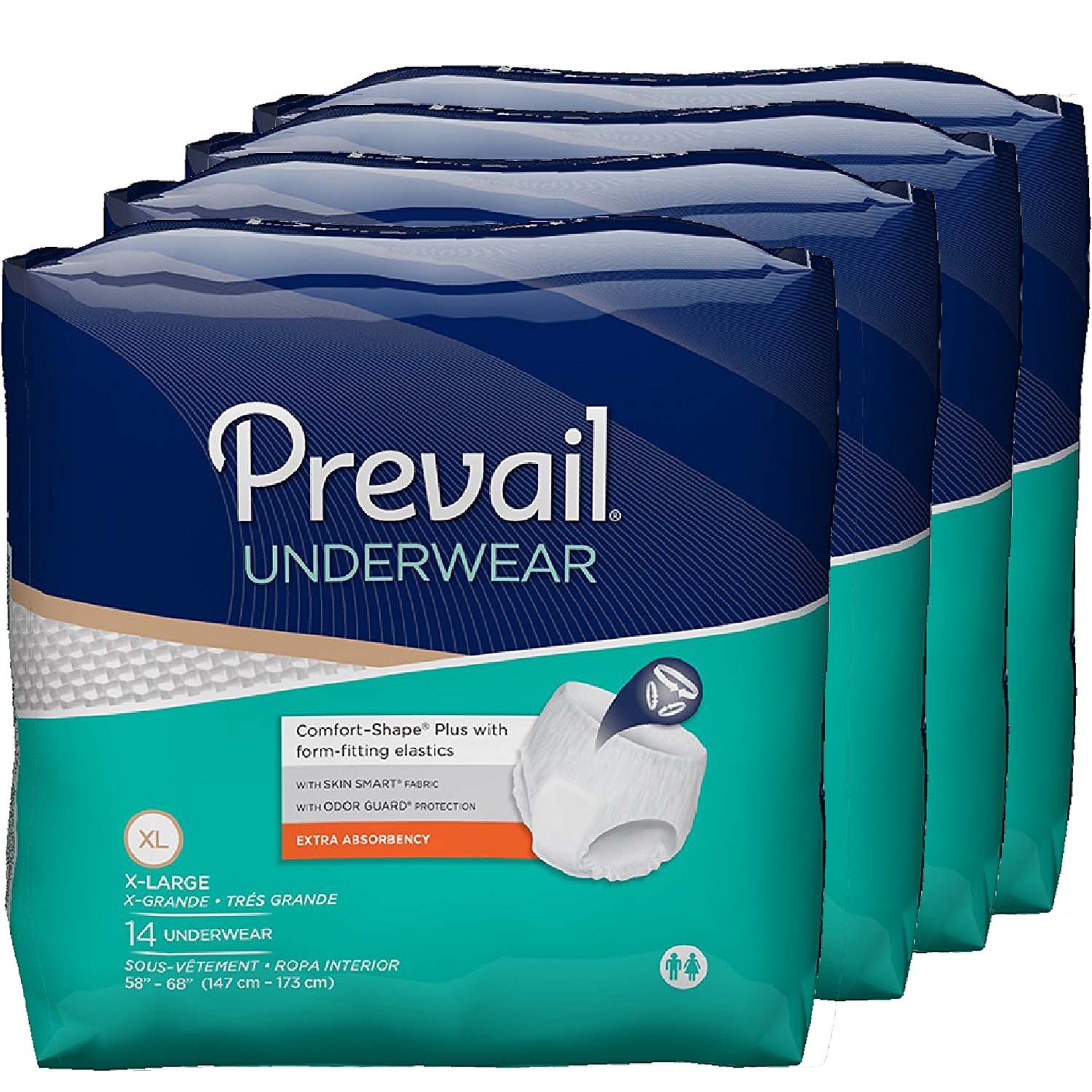 Prevail Maximum Absorbency Incontinence Underwear, XLarge