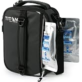 Titan High Performance Fridge Cold Expandable Insulated Lunch Box - Black/Silver