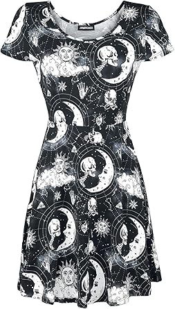 black and white skater dress