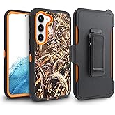 Customerfirst Compatible with Samsung Galaxy S23 5G Case, with Belt Clip Holster Heavy Duty Rugged Shockproof Full Body Protection Kickstand Cover with Built in Screen Protector (Camouflage)