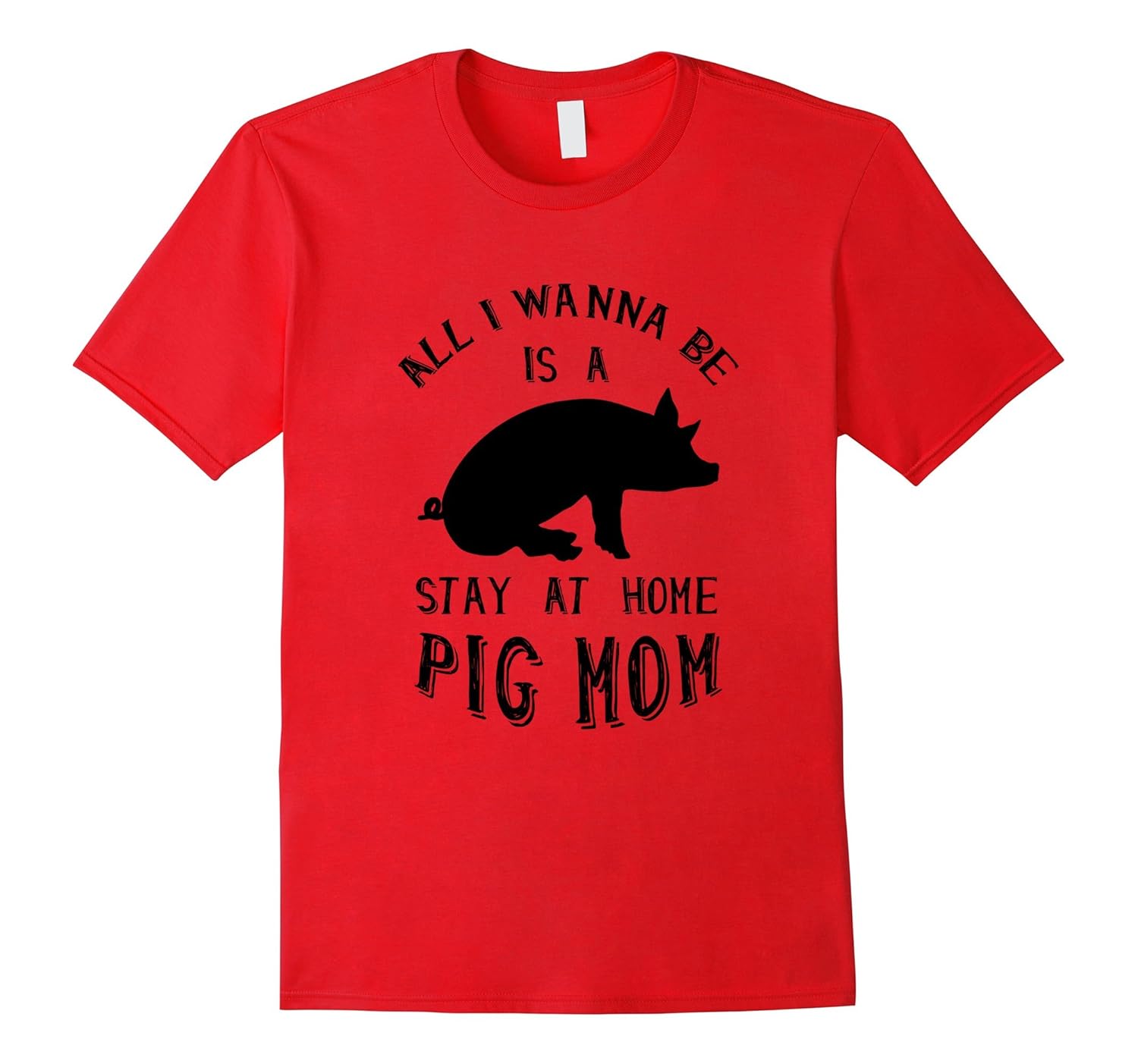 Stay At Home Pet Pig Mom Funny Gift T-shirt-Rose