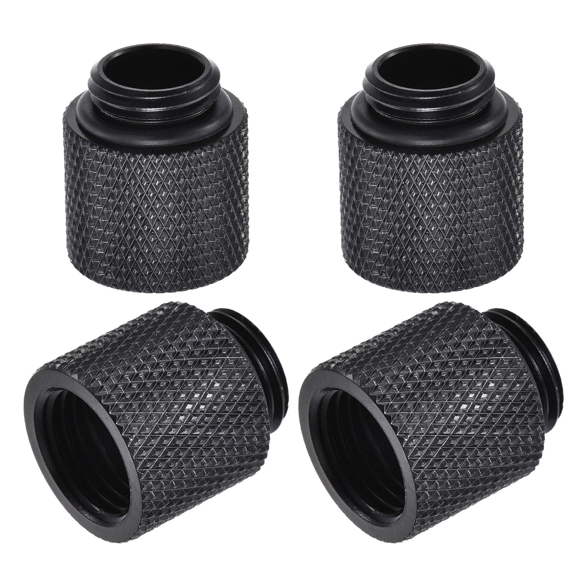 sourcing map Male to Female Extender Fitting G1/4 x 15mm for PC Water Cooling System Black 4pcs