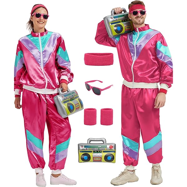 Spooktacular Creations Dames 80s Workout Kostuum, Volwassen Halloween 70s Workout Sportkleding Outfit voor Halloween Kostuumfeest, Blauw, M