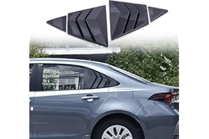Alicatong Rear Side Window Louvers for Corolla Compatible with Toyota Corolla 2020 2021 2022 2023 2024 2025 Exterior Accessories Air Vent Window Scoop Shades Blinds Cover(Carbon Fiber)