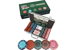 BULLETS PLAYING CARDS Bullets Poker Set – with Case, Chips and Cards – Deluxe Chip Set, Ideal for Casino Games, Prominence Poker and More, This Sets Also Comes with a Case, 300 Clay Chips Corrado, No Values.