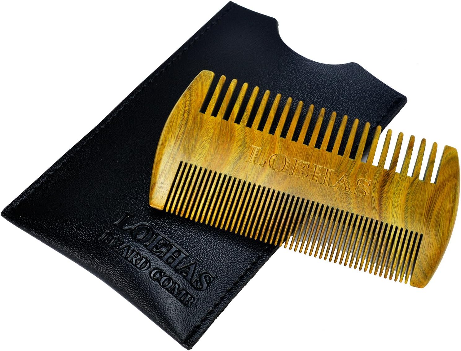LOEHAS Beard Combs for Men Handmade Natural Wood Aroma