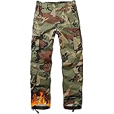 OCANXUE Women's Fleece Lined Cargo Pants Winter Thermal Camo Casual Pants Stretch Insulated Work Pants No Belt