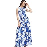 KOH KOH Womens 2026 Long Sexy Sleeveless Summer Formal Flowy Print Casual Maxi Dress