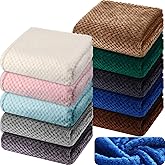 Peryiter 10 Pieces Baby Fuzzy Blankets 30 x 40 Inch Toddler Soft Throw Blankets Warm Newborn Receiving Infant Blanket for Crib Bed Infant Stroller Travel Nursery Supplies (Vivid Color)