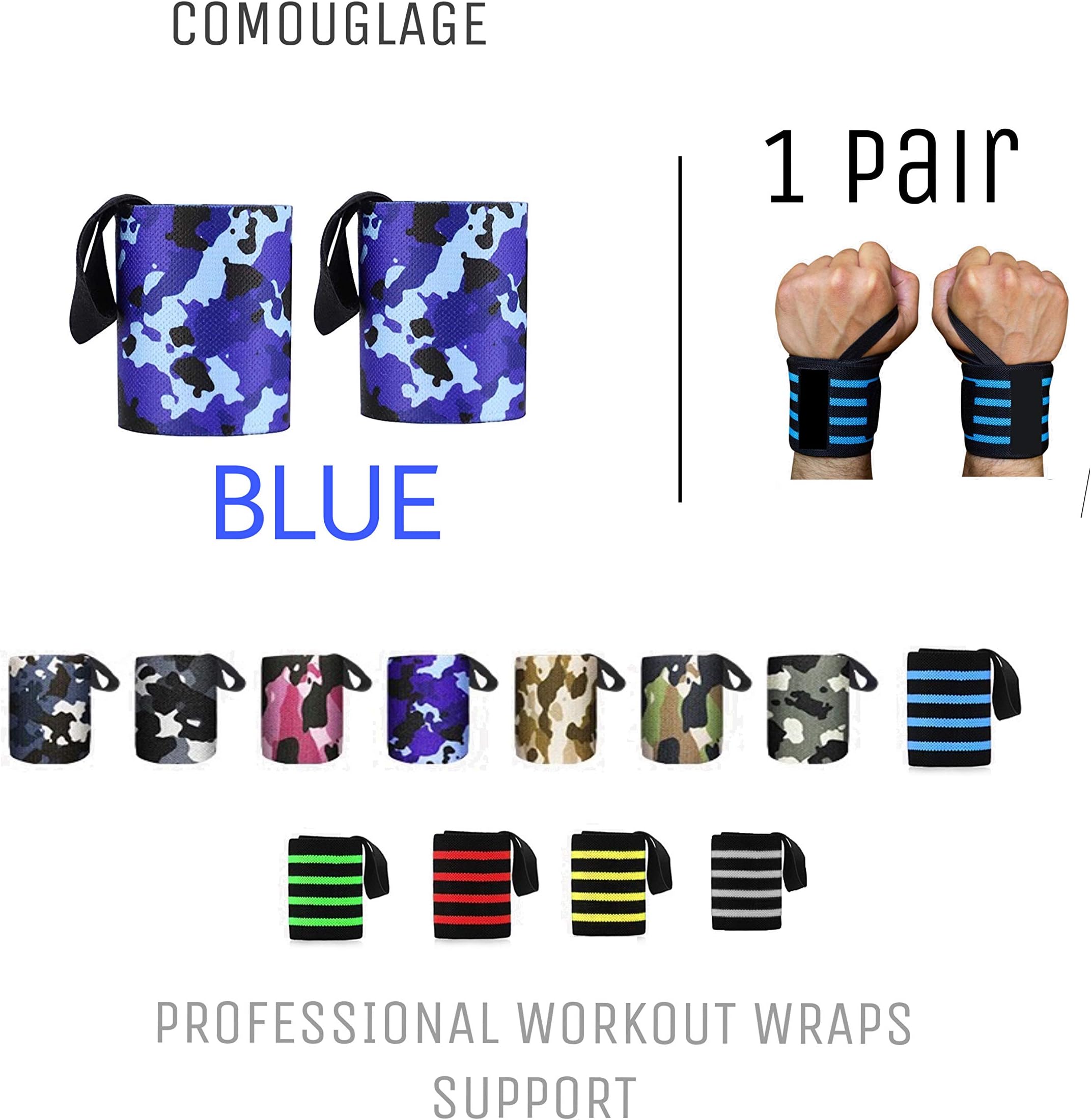Privfit Wrist Wraps 18" Professional Grade with Thumb Loops - Wrist Support Braces for Men & Women - Weight Lifting, Xfit, Powerlifting, Strength Training