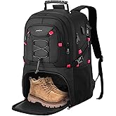 Men Laptop Backpack 18.4in with Shoe Compartment for Gym Camping,Large Carry On Travel Bag,Boys College Bookbag School Backpack for Women