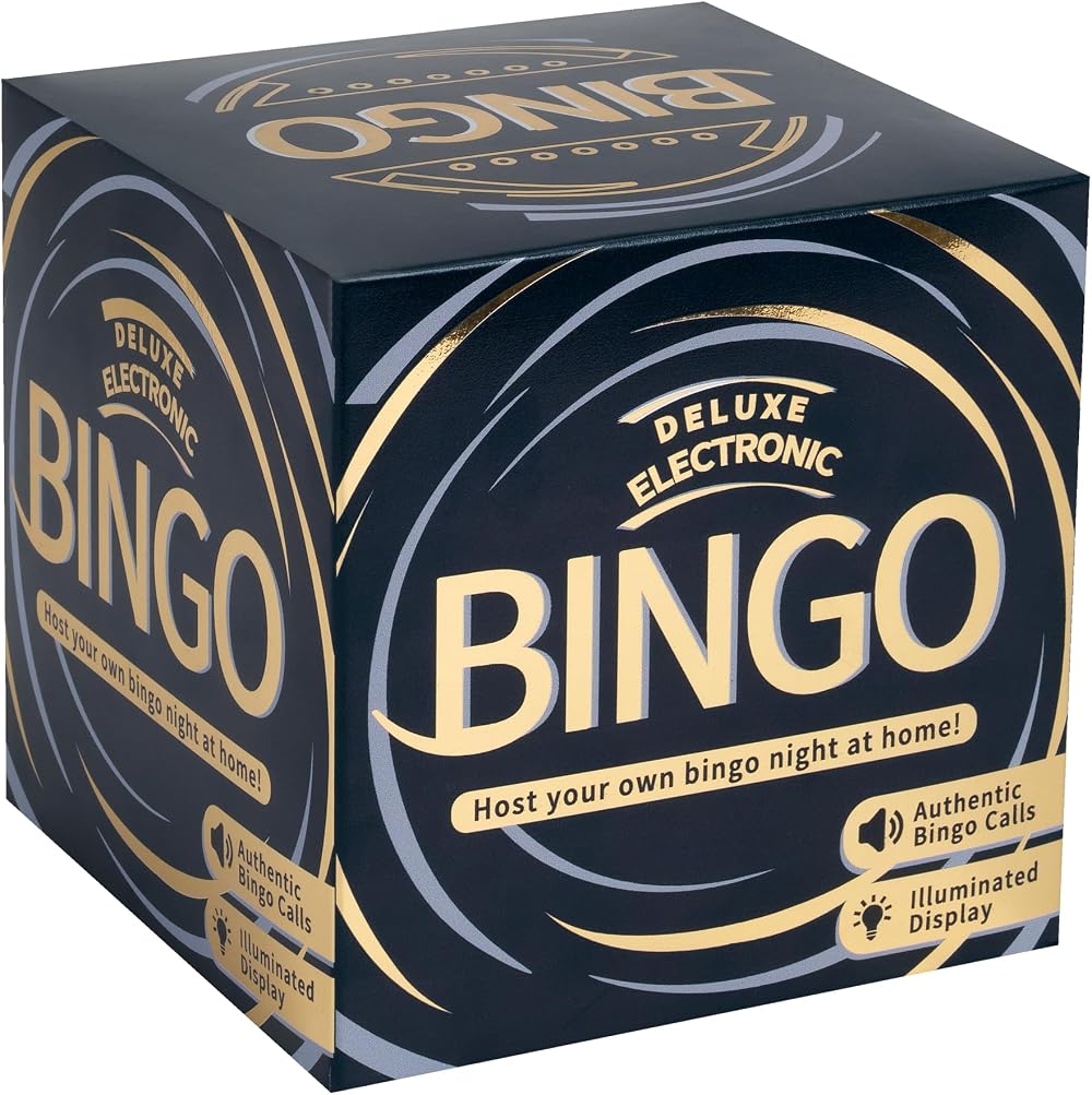 Ideal Deluxe Electronic Bingo Game with 4 Games, Illuminated Caller Screen