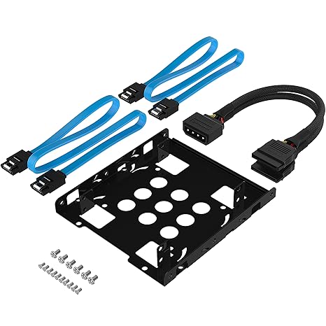 Sabrent Festplatten-Montageset (3,5 Zoll auf x2 SSD, 6,35 cm (2,5 Zoll), SATA und Stromkabel im Lieferumfang enthalten) (BK-H