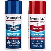 Dermoplast First Aid Spray for Minor Cuts, Scrapes and Burns, 2.75 Oz Pain, Burn &amp; Itch Relief Spray for Minor Cuts, Burns and Bug Bites, 2.75 Oz (Packaging May Vary)