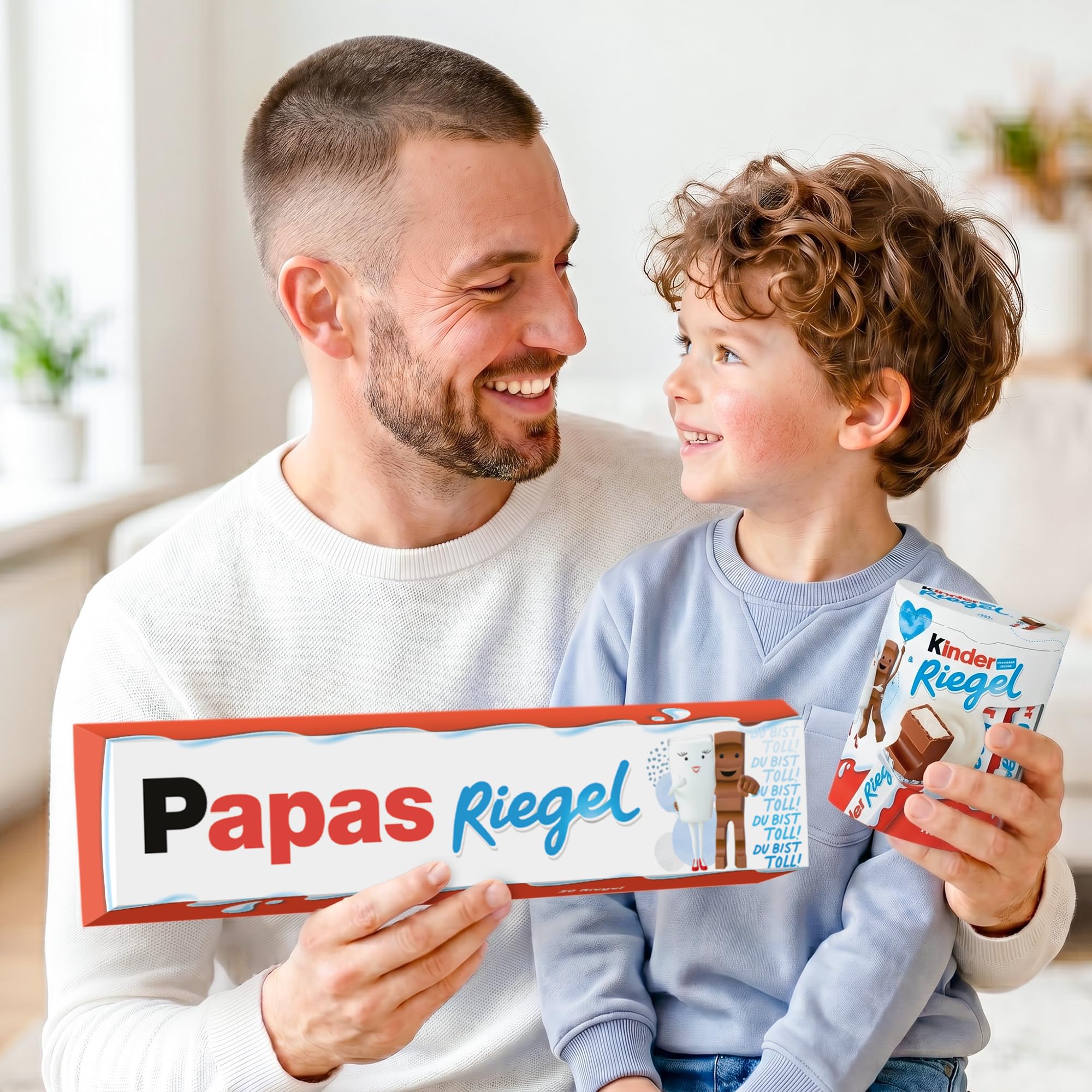 XXL kinder Riegel personalisiertes Geschenk mit Name - Geburtstagsgeschenk für Männer und Frauen personalisiert mit 3x 10er Packung kinder Riegel Schokolade (630 gramm) 4