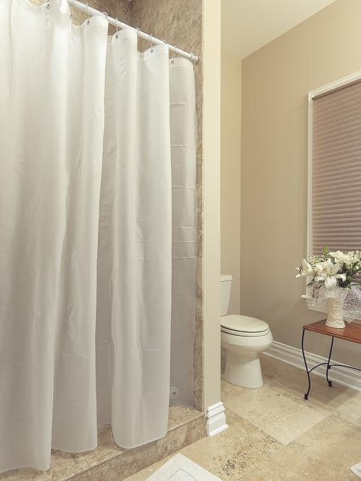 Amazon Com Azk Shower Curtain Liner Frost Privacy With Bottom