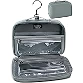Cumbanho Hanging Toiletry Bag for Men, Toiletries Travel Kit with 360° Swivel Hook, Water-Resistant Nylon Dopp Kit,Shaving Bag with Clear Pockets Used for Trip,Daily or Gift,Graphite Gray