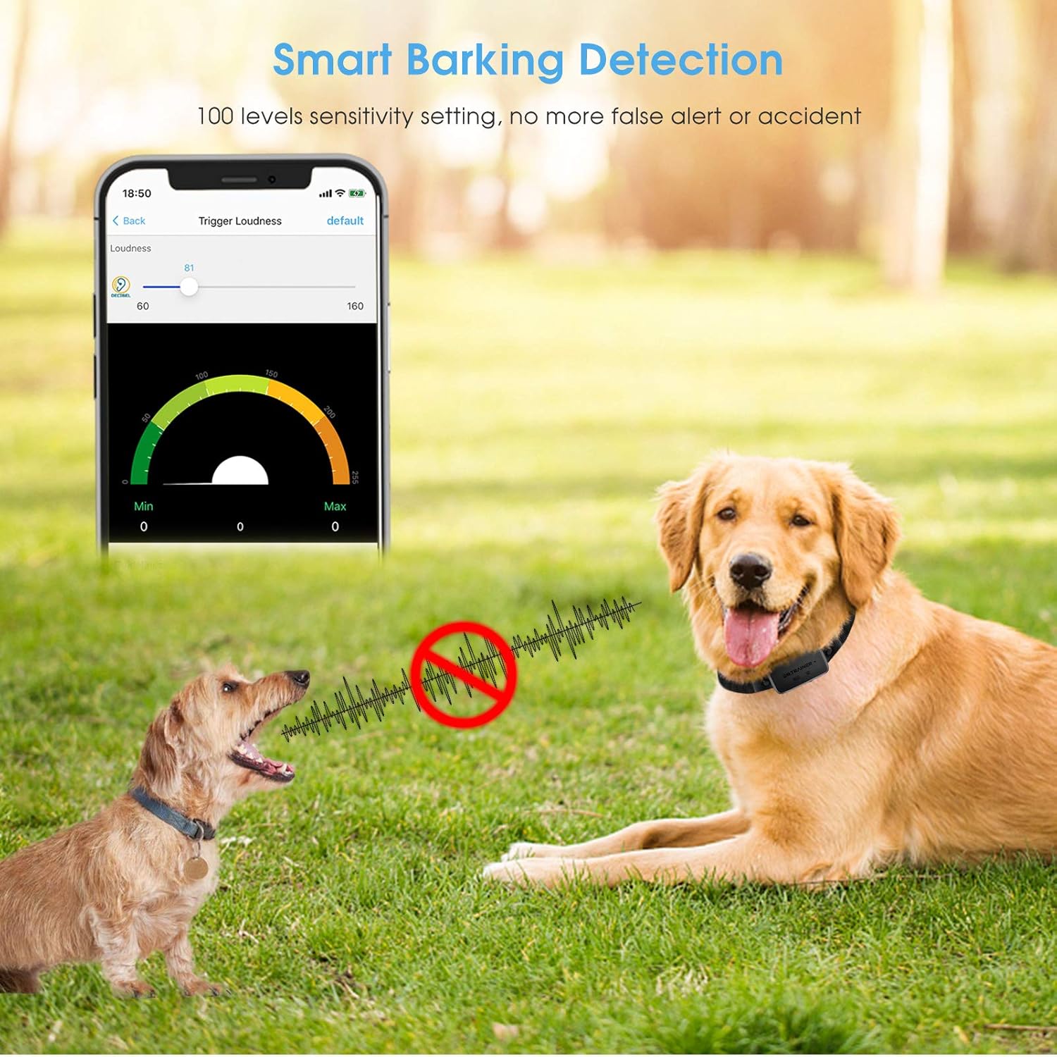 Dr.Trainer B1sPro Bark Collar APP&Watch Control, IP68 Waterproof Dog Training Collar with Smart Progressive Correction & Barking Report & Custom Sound, 0~99 Static Level Rechargeable Anti Bark Collar : Kitchen & Dining