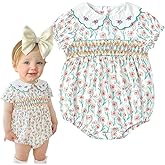 Simplee kids Baby Infant Girls Cotton Short Sleeve Summer Ruffle Romper 3-24 Months