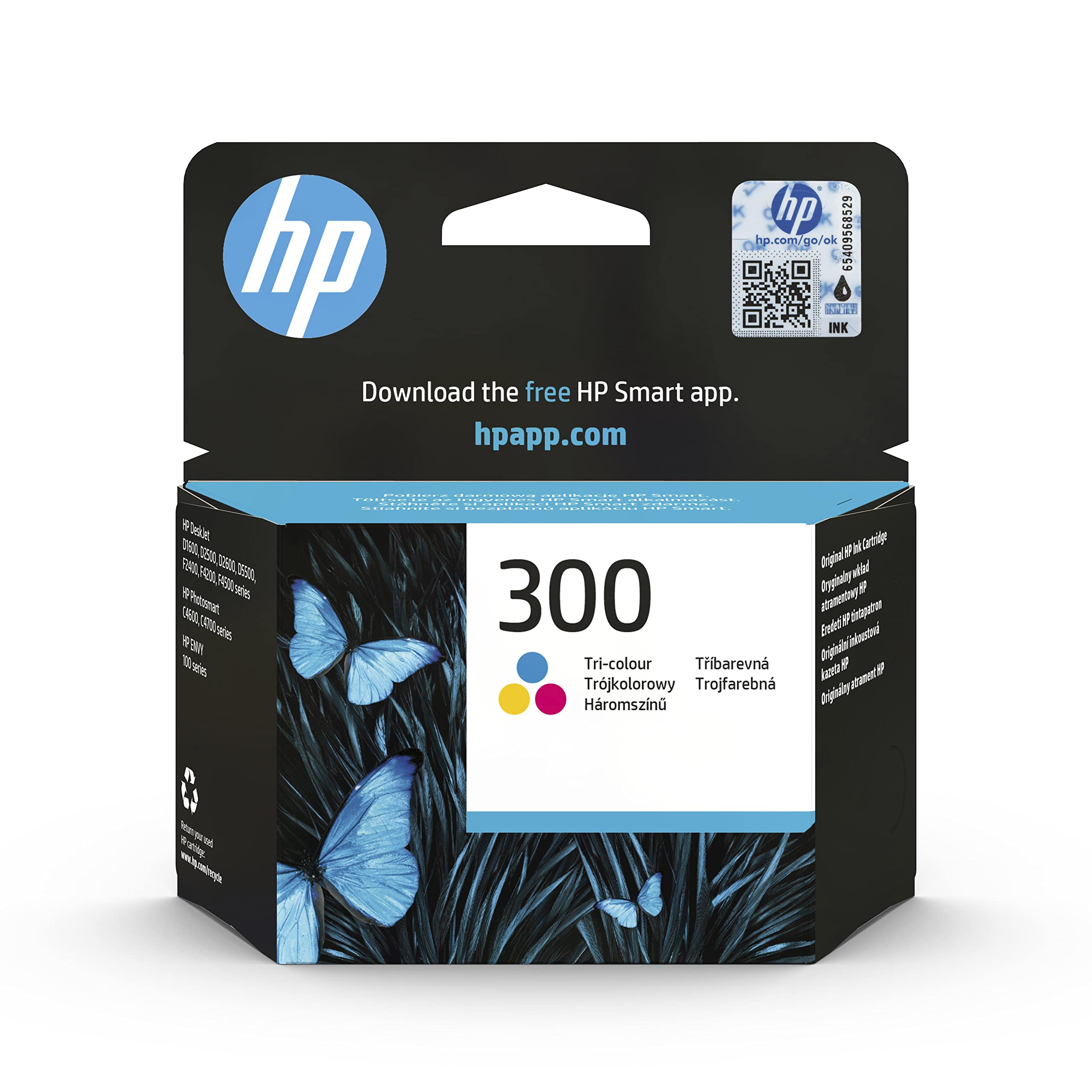 HP CC643EE 300 Original Ink Cartridge, Tri-Colour, Single Pack