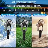 T-SUNUS Solar Garden Spot Lights Blue LED Outdoor IP65 Waterproof view 4