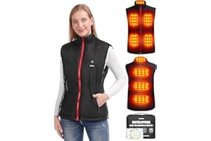 CYCYHEAT Women Heated Vest - Lightweight Heating Vest Jacket Coat Clothing, 8 Heated Zones, 3 Temperature Levels