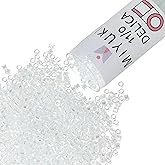 Miyuki Delica Seed Beads – Size 11/0 (1.6 mm), DB0083, Lined Light Aqua AB, 7.2 g, Approx. 1440 Beads, Made in Japan