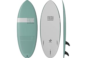 Boardworks Froth – Soft Top Surfboard – Wakesurf Board – 3 Colors - 5 Sizes from 5’ to 9’