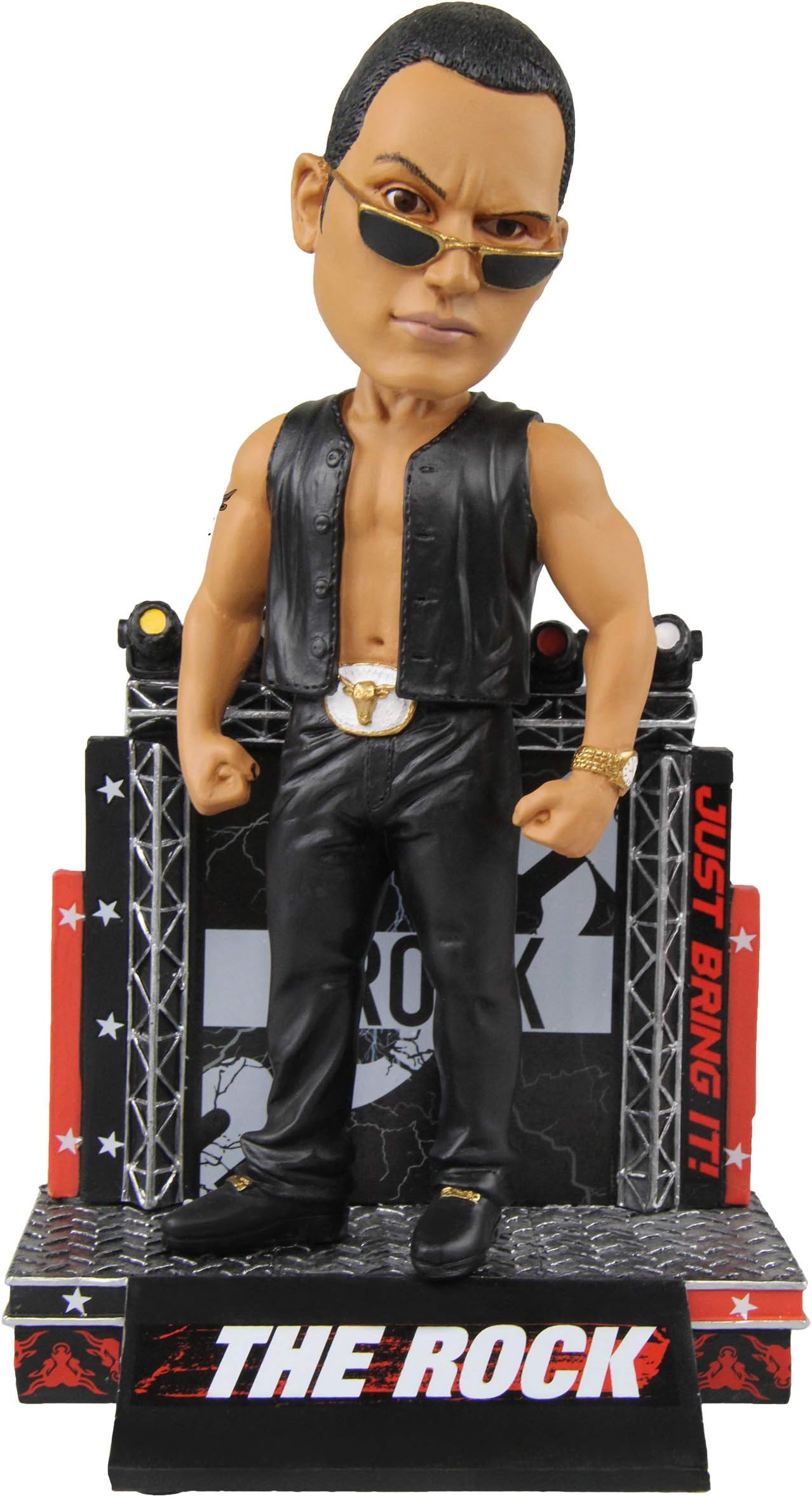 FOCO WWE The Rock Attitude Resin Bobble Head
