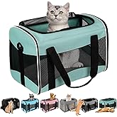 Cat Dog Carriers Soft-Sided Pet Carrier Large Cats for Medium Big Cat Small Dog Puppy up to 16lbs TSA Airline Approved Animal Collapsible Cat Carrier Carriers Travel Carrier Cat Bag (17x11x11)