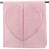 Gilprop 2 Pack Valentines Day Hand Towels Cotton 29 x 13.5 Inches Pink Heart 3D Pattern Bathroom Towel Love Decorative Gift Set Valentines Home Bathroom Decor