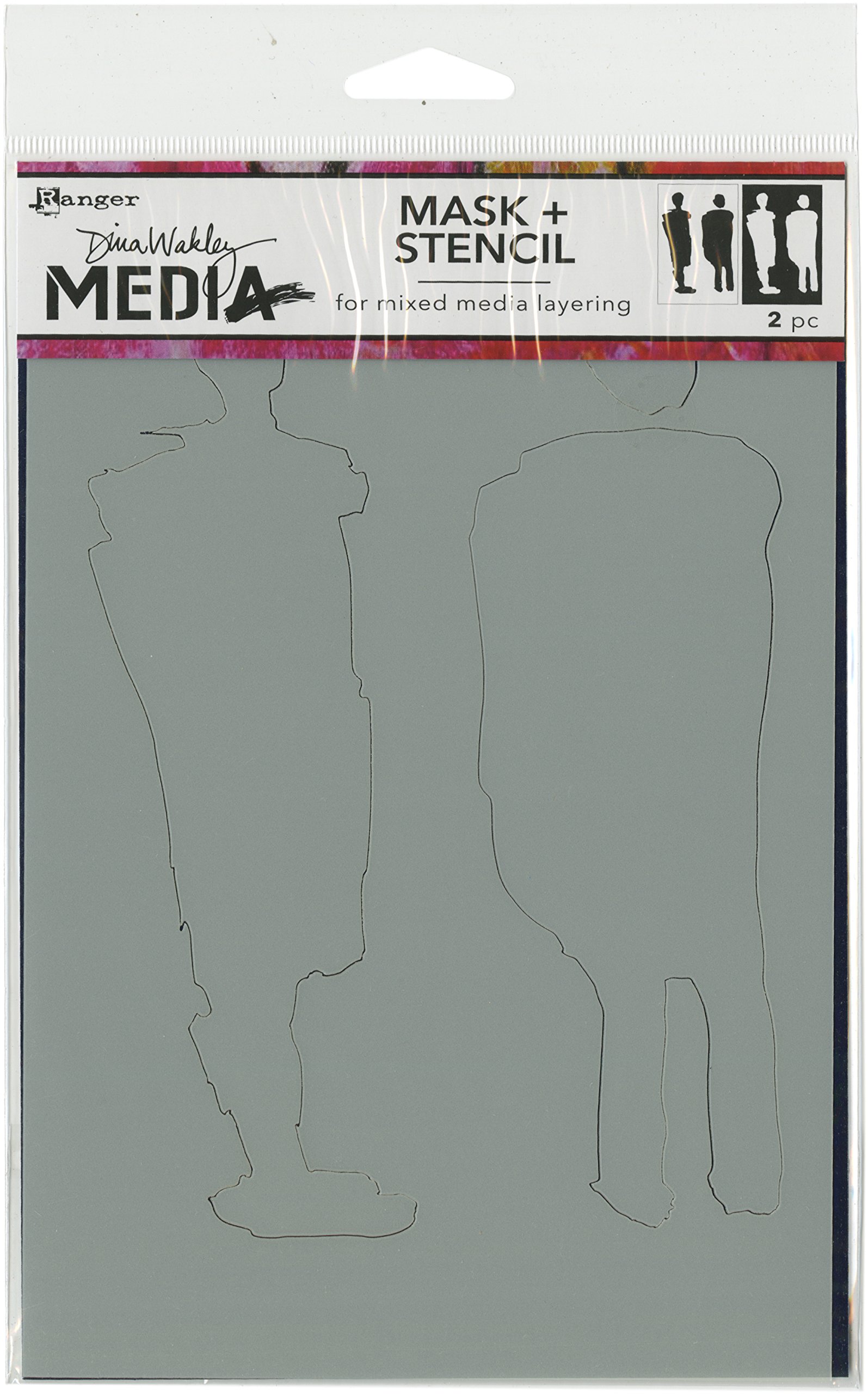 Ranger Giant Funky Silhouettes Media Stencil, Synthetic Material, 26 x 16.1 x 0.1 cm