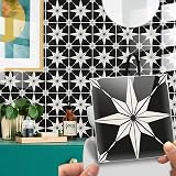 Heimerdinger Black Starry Tile Stickers Fireplace Waterproof Removable Peel view 3