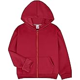 BIG ELEPHANT Kids' Fleece Lined Zip Up Hoodie – Warm Boys' Winter Jacket with Kangaroo Pockets, Soft Cotton School Sweatshirt