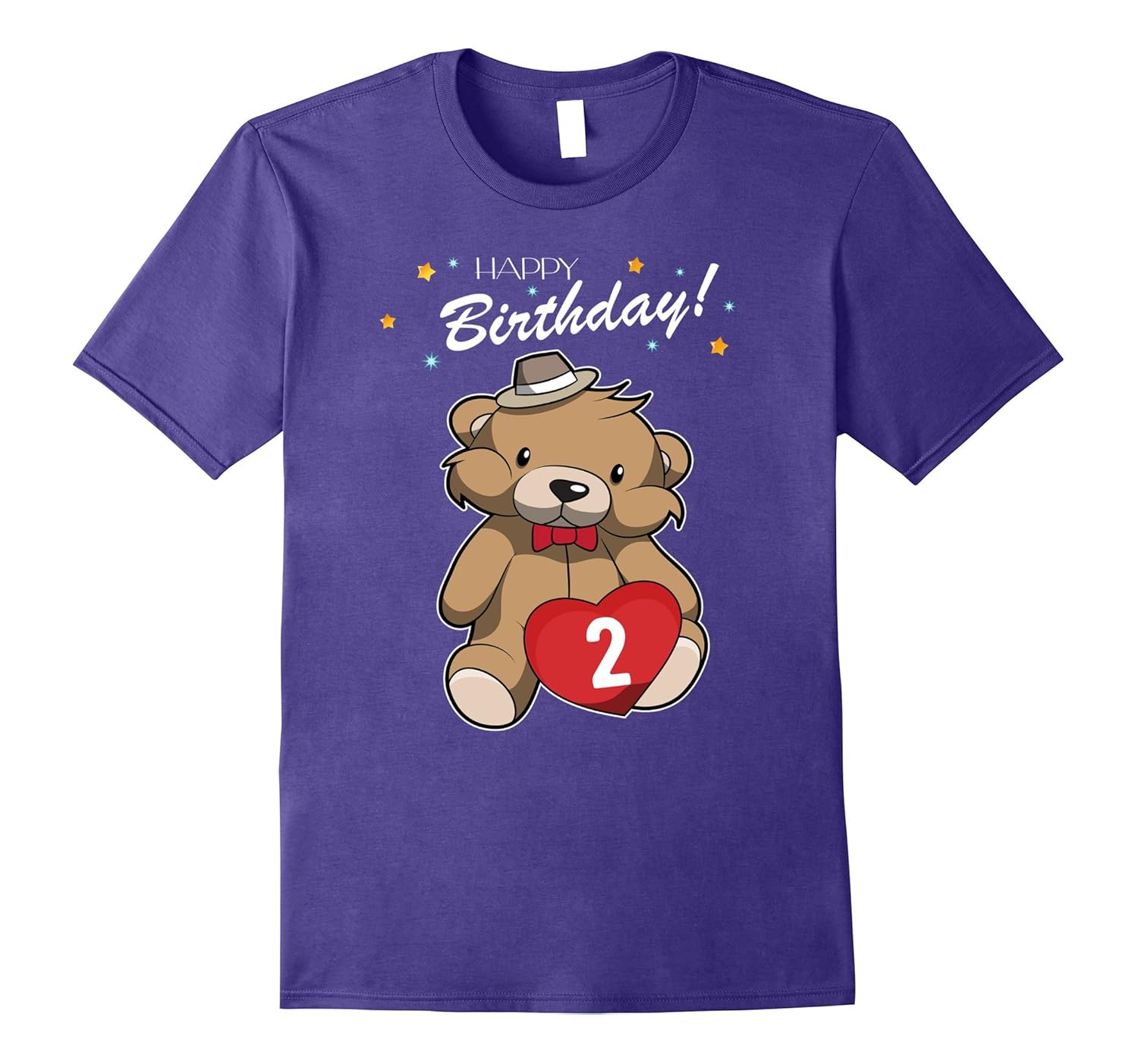 2nd Birthday T-shirt Teddy Bear Happy birthday 2 Tee-ANZ