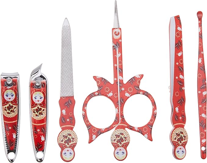 SUSOKI Nail Clippers Set Russian Doll Manicure Pedicure