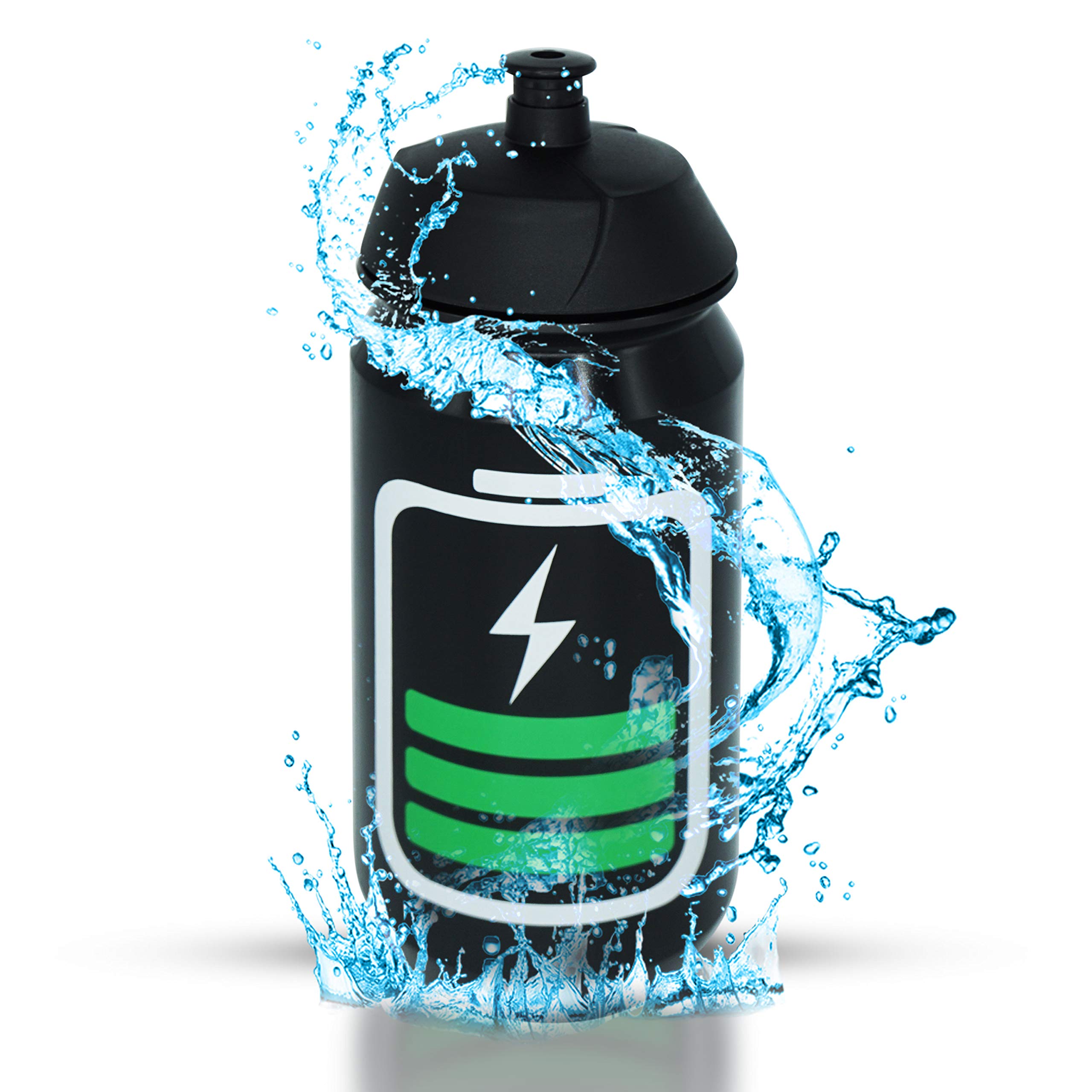 cpba germany - POWERMAN 500ml Bio Bike Bottle TacX Shiva Drinking Bottle Bike Bottle Water Bottle without Plastic Synthetic - BPA-FREE - Triathlon Sport