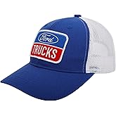 Ford Trucks Chino Twill and Mesh Patch Trucker Hat | Baseball Cap for Men Blue