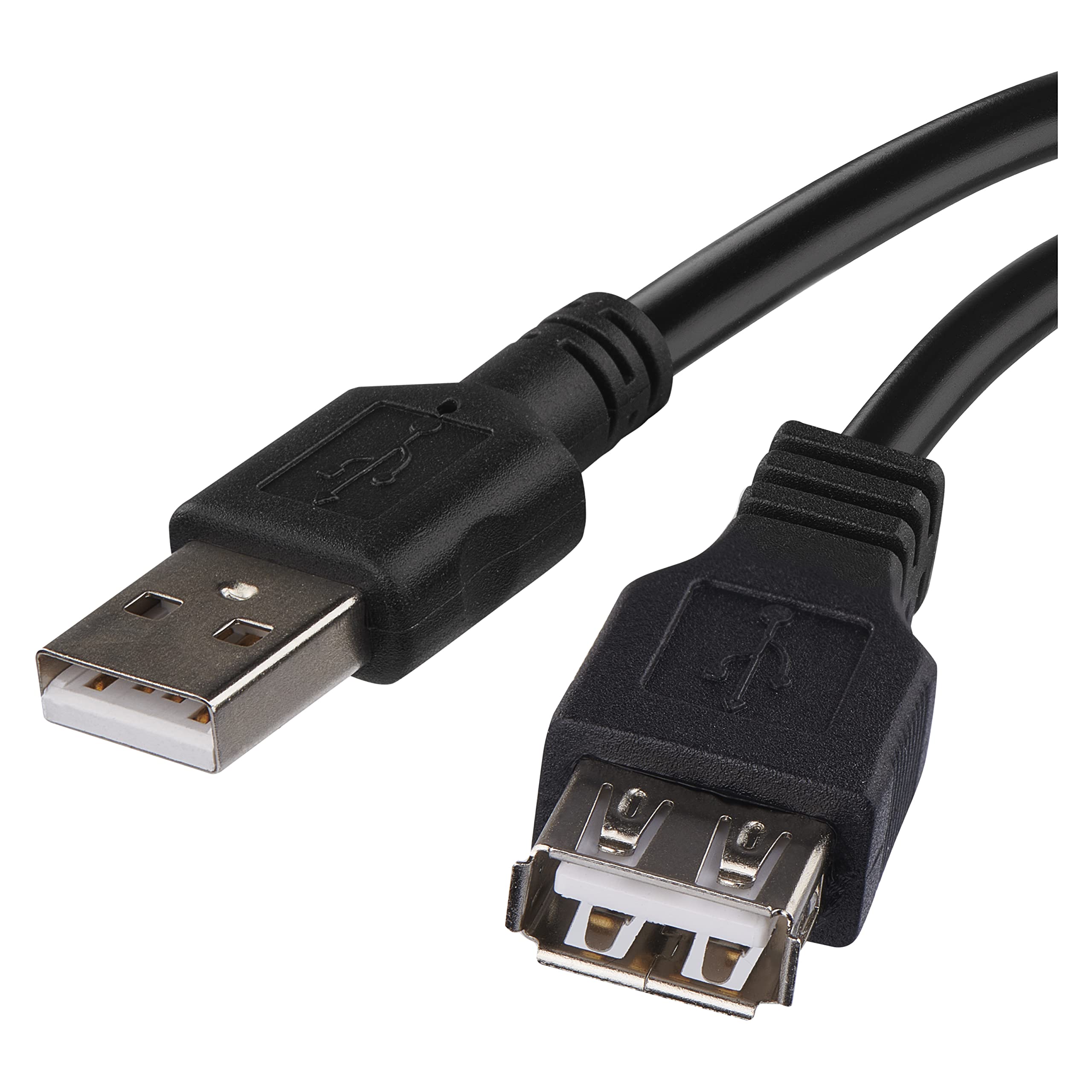 EMOS USB Extension Cable A Male to A Female Charging and Data Transfer Cable 2m Long Cable 2.0 USB for Fast Charging and Data Transfer High Speed 480Mbps Black