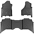 KARPAL Floor Mats Fit for 2019-2024 RAM 2500/3500 Crew Cab (1st Row Bucket or Bench Seats), TPE Rubber All Weather Protection Floor Liners for Ram 2500/3500, Front & 2nd Row